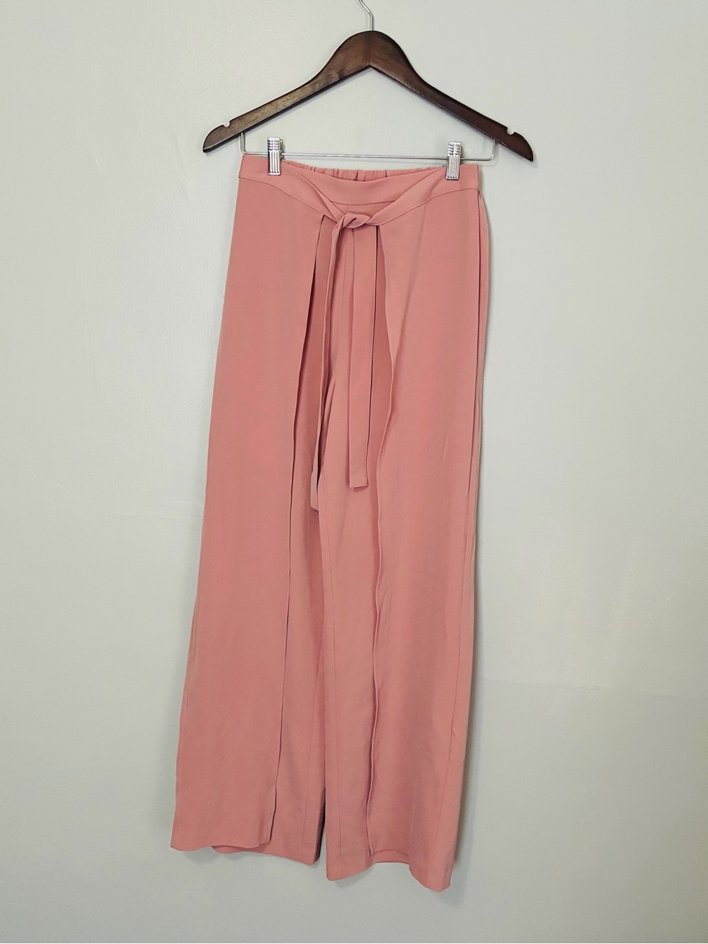Bar lll women’s small flowy wrap front palazzo pants dusty pink